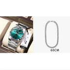 930 Silver Case Green Surface / With Necklace