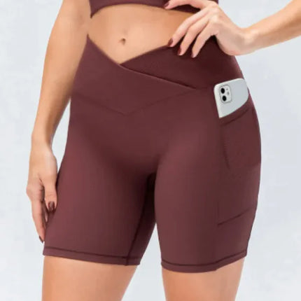 Women's Cross Waist With Pockets Yoga Pants