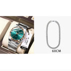 930 Rose Gold Green Noodles / With Necklace